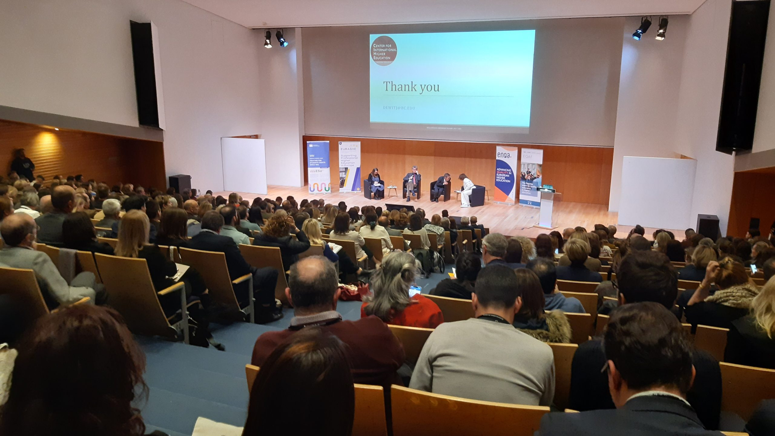Full auditorium at the EQAF event held in Portugal